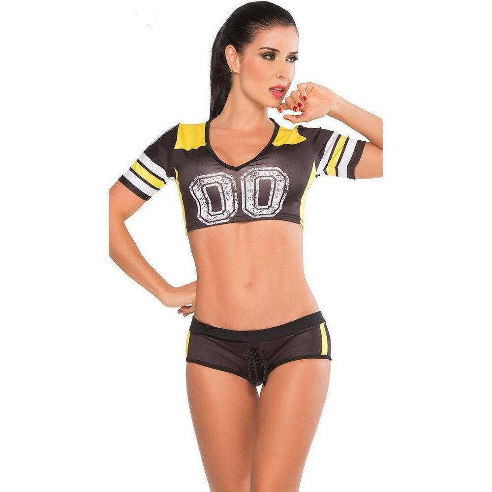 9333 Cheerleader Costume Cheerleading Uniform Football Short Sleeve Shirt